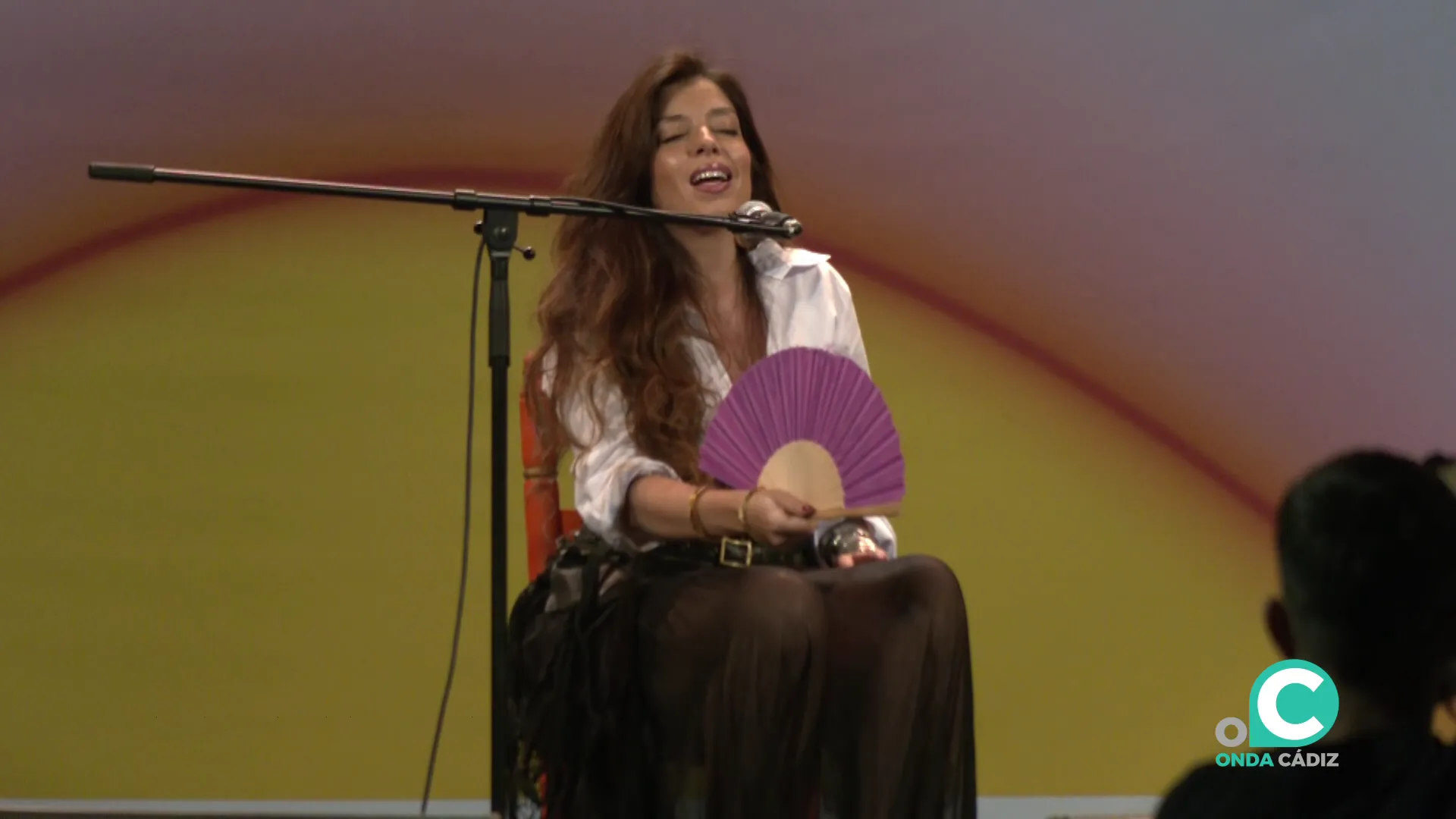 La cantaora durante su actuación