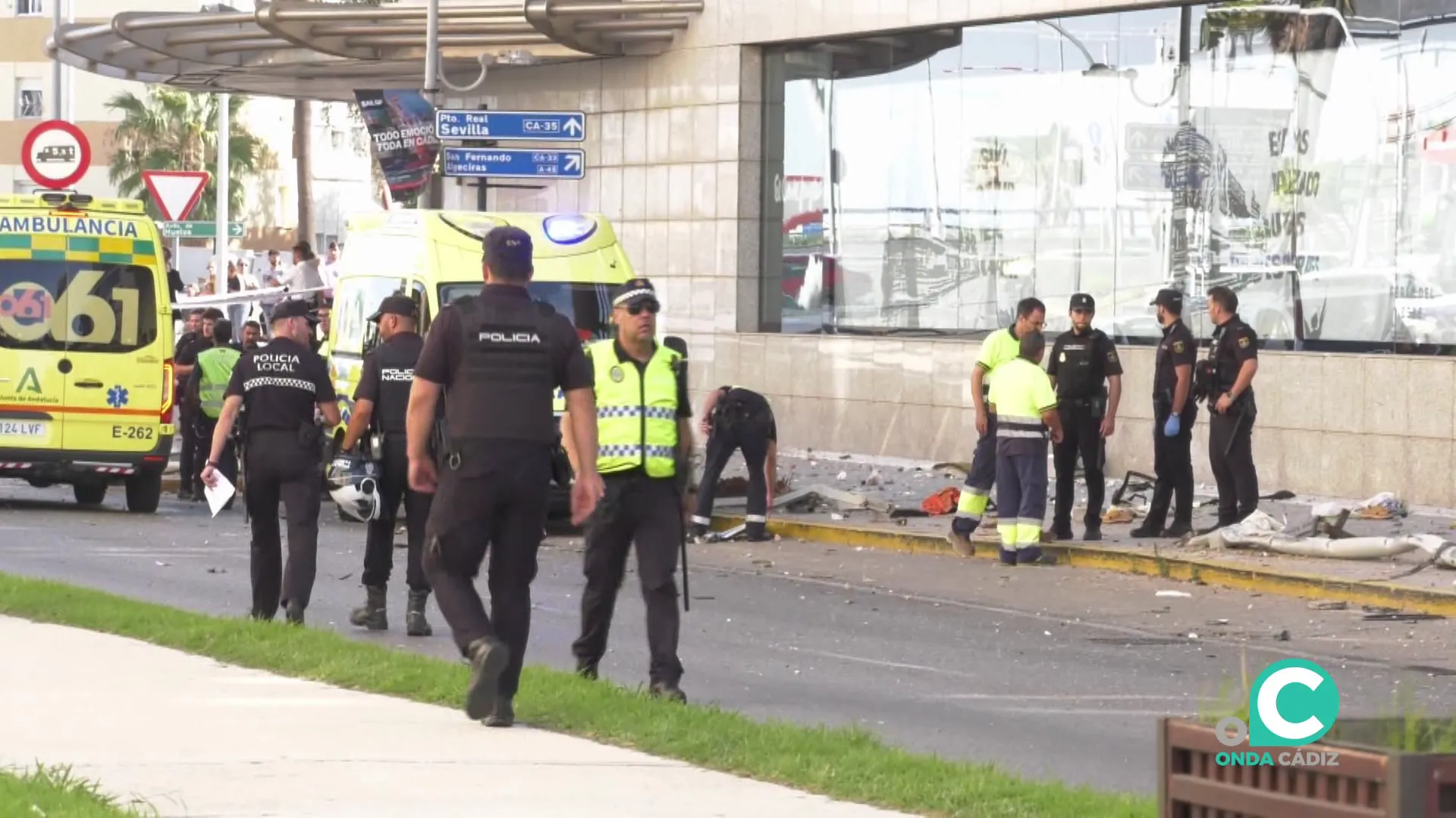 Fuerzas del orden y seguridad en el lugar de los hechos