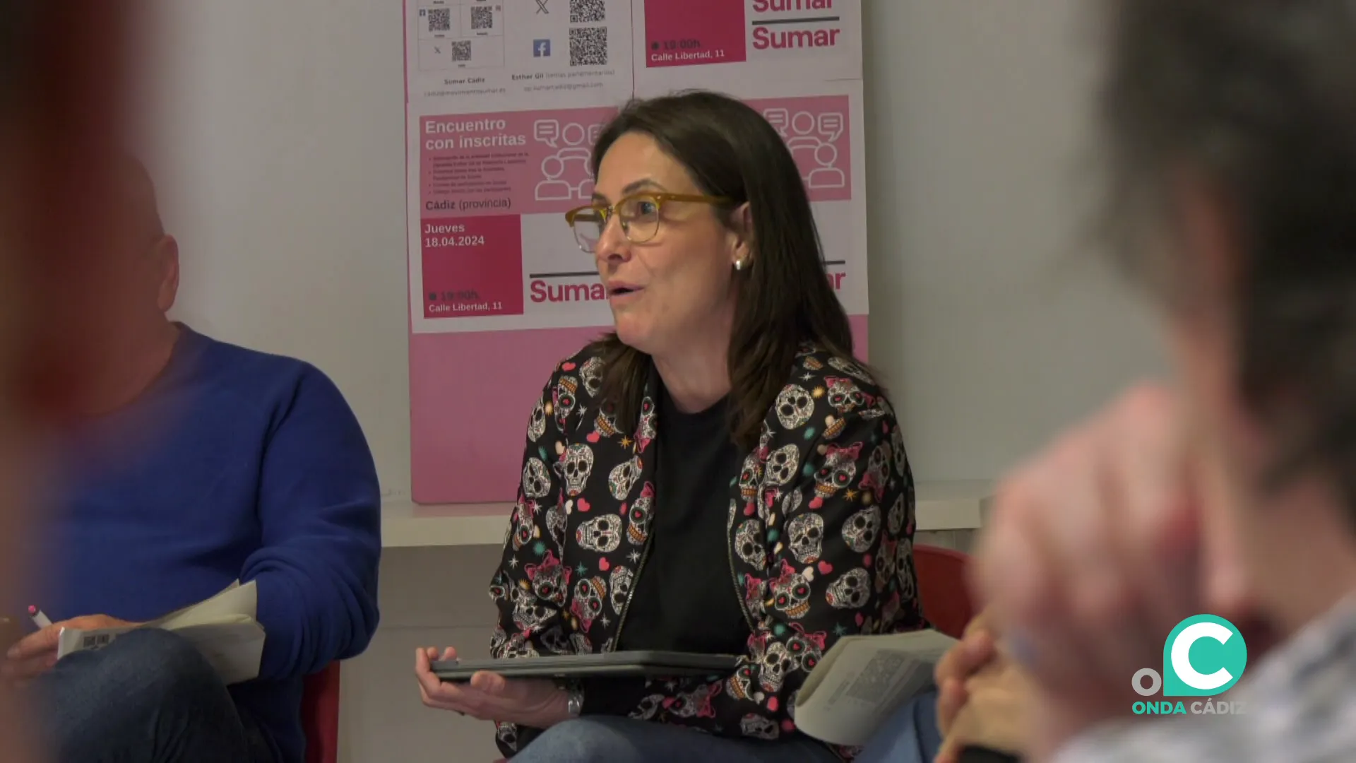 La dirigente nacional de Sumar por Cádiz, Esther Gil, en una imagen de archivo