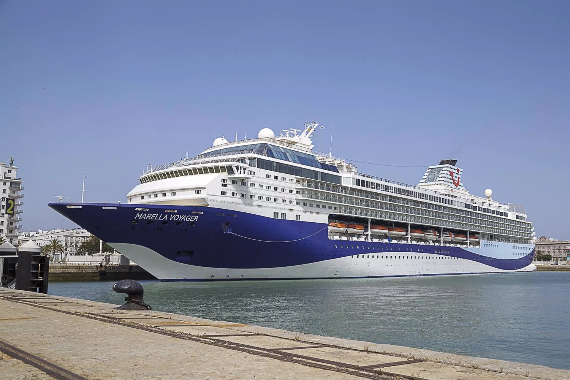 Un navio de pasajeros en el muelle gaditano en una imagen de archivo