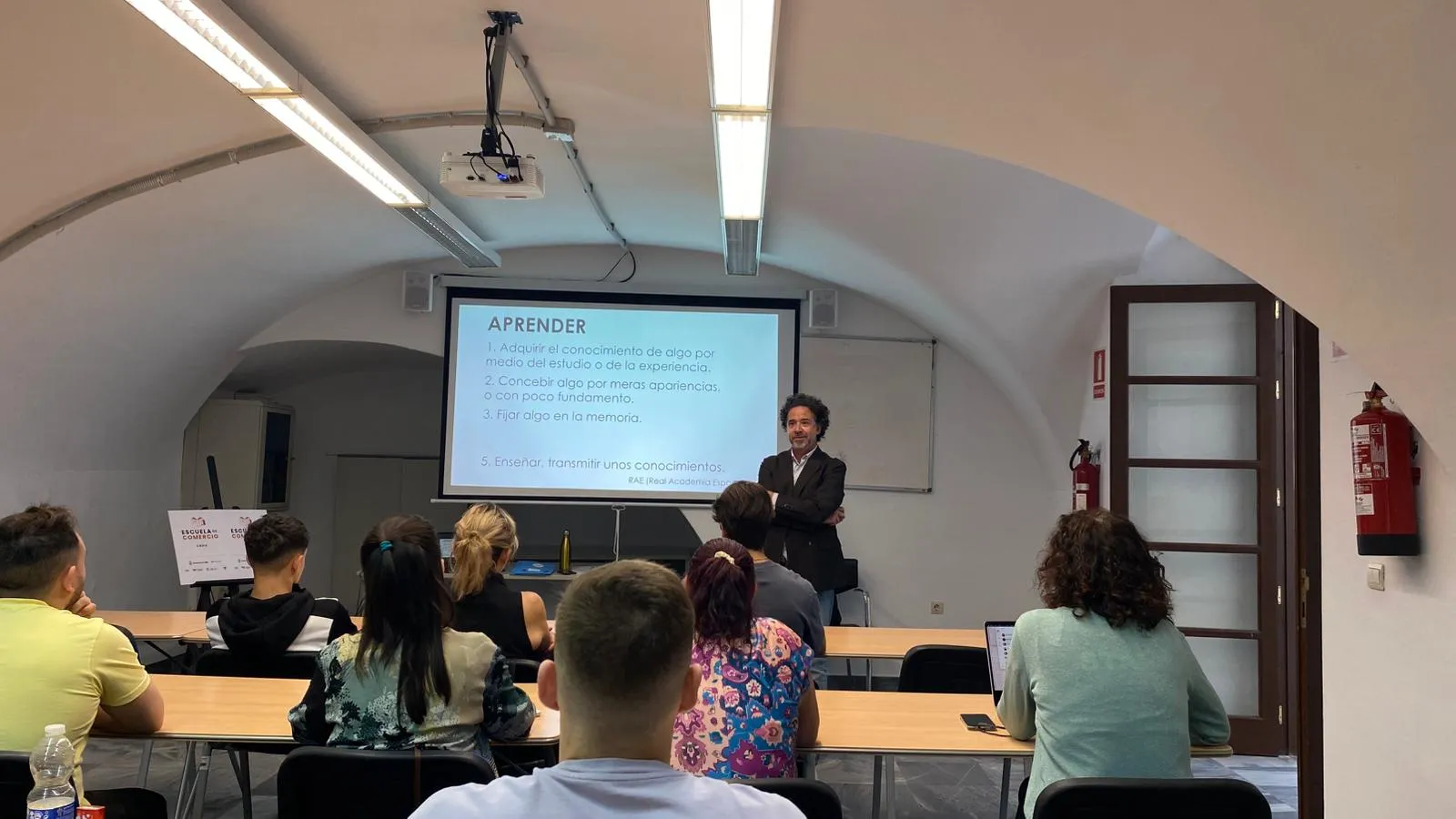 Una de las sesiones formativas celebradas en el IFEF enmarcada de la Escuela de Comercio de Cádiz. 