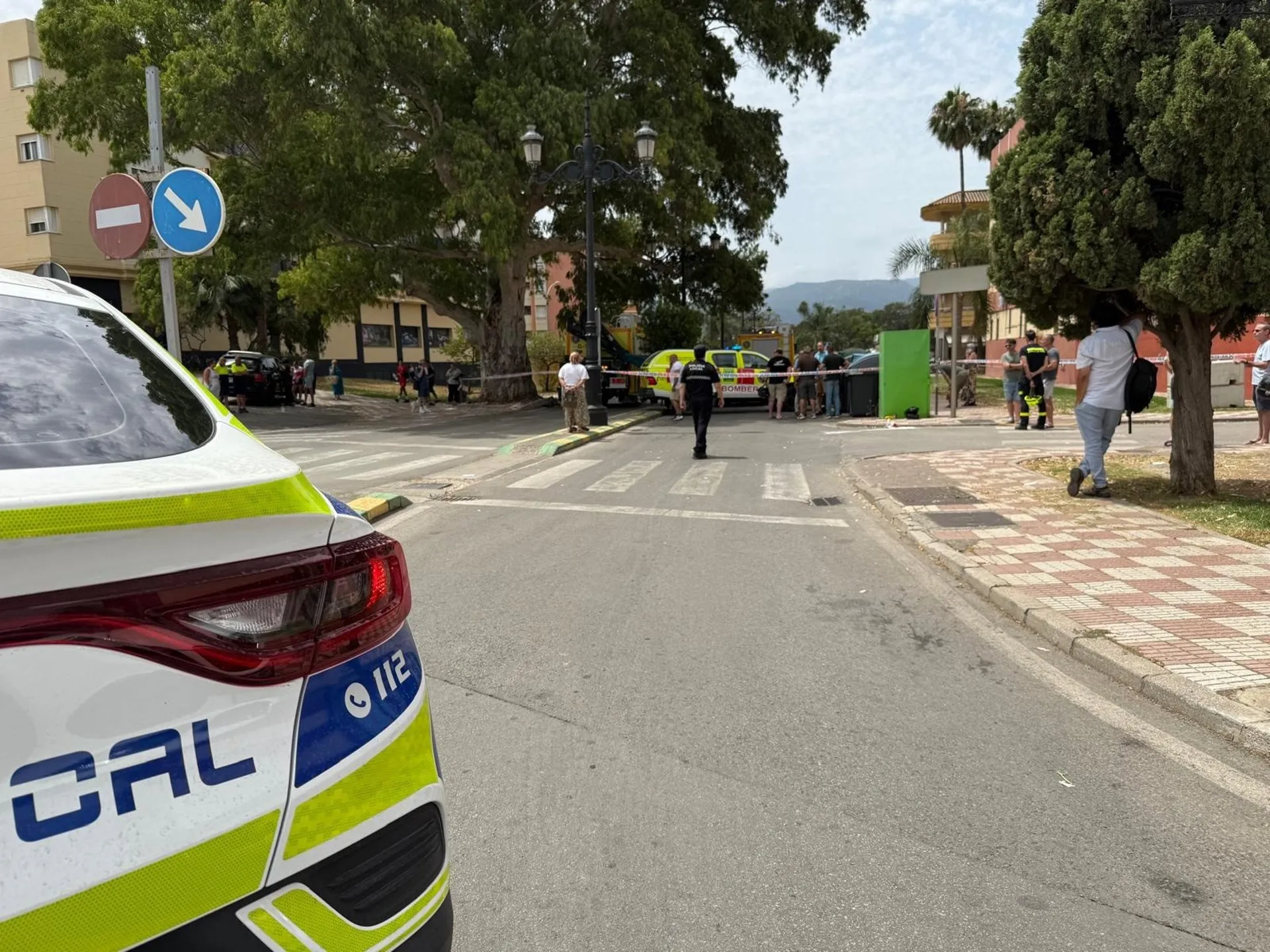 Lugar del siniestro en la localidad campogibraltareña