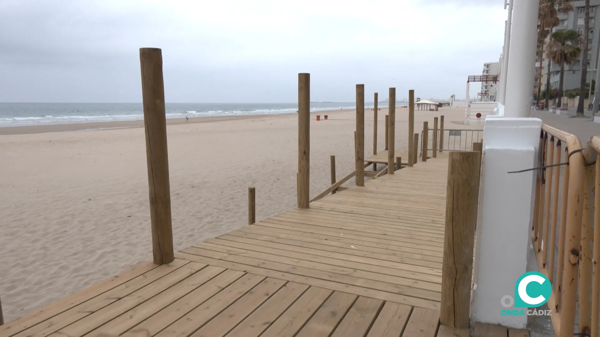 Imagen del nuevo acceso que permitirá que esta zona del arenal gaditano sea mucho más accesible.