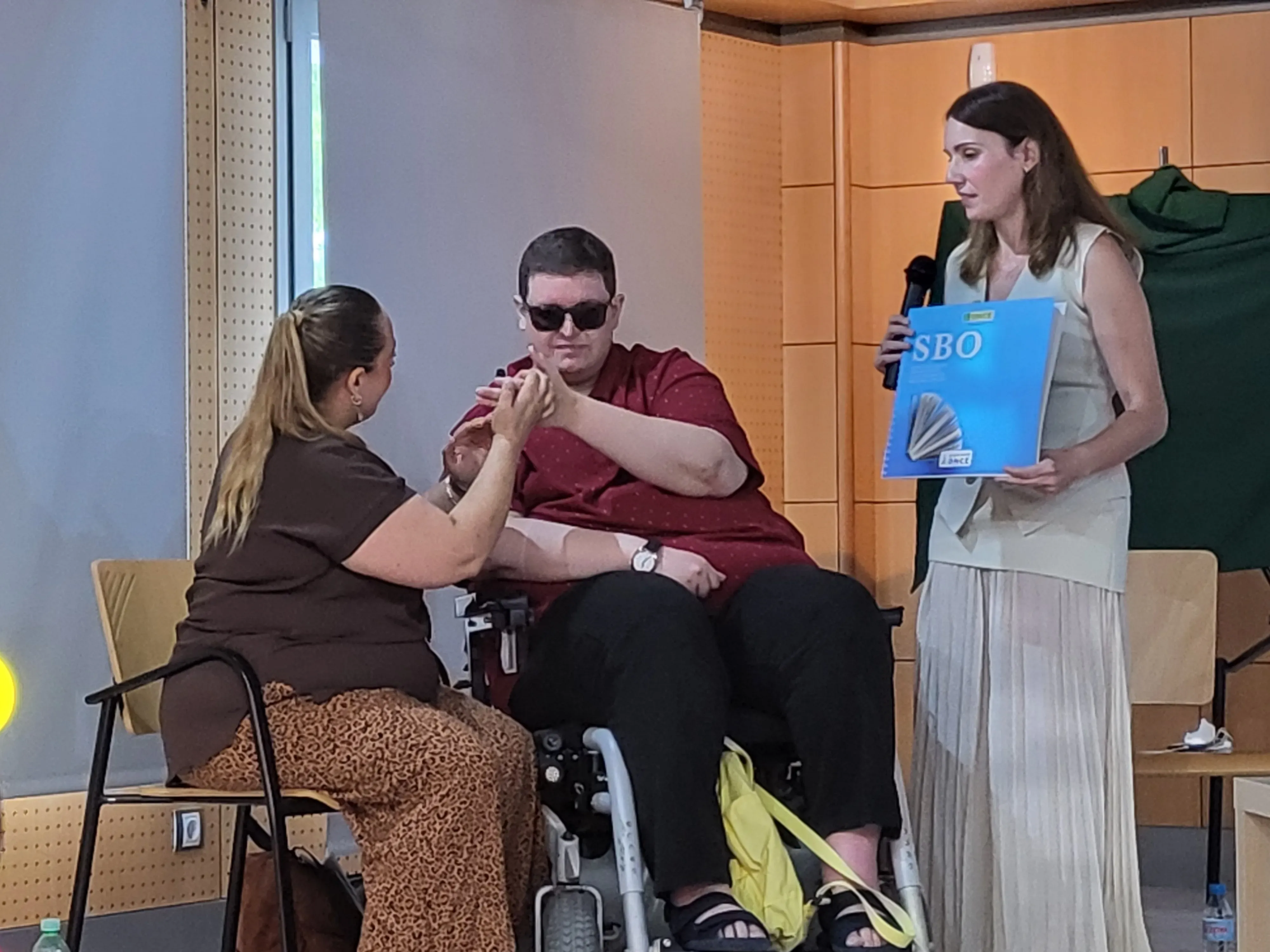 Distintas demostraciones se efectuaron durante el acto de este martes.