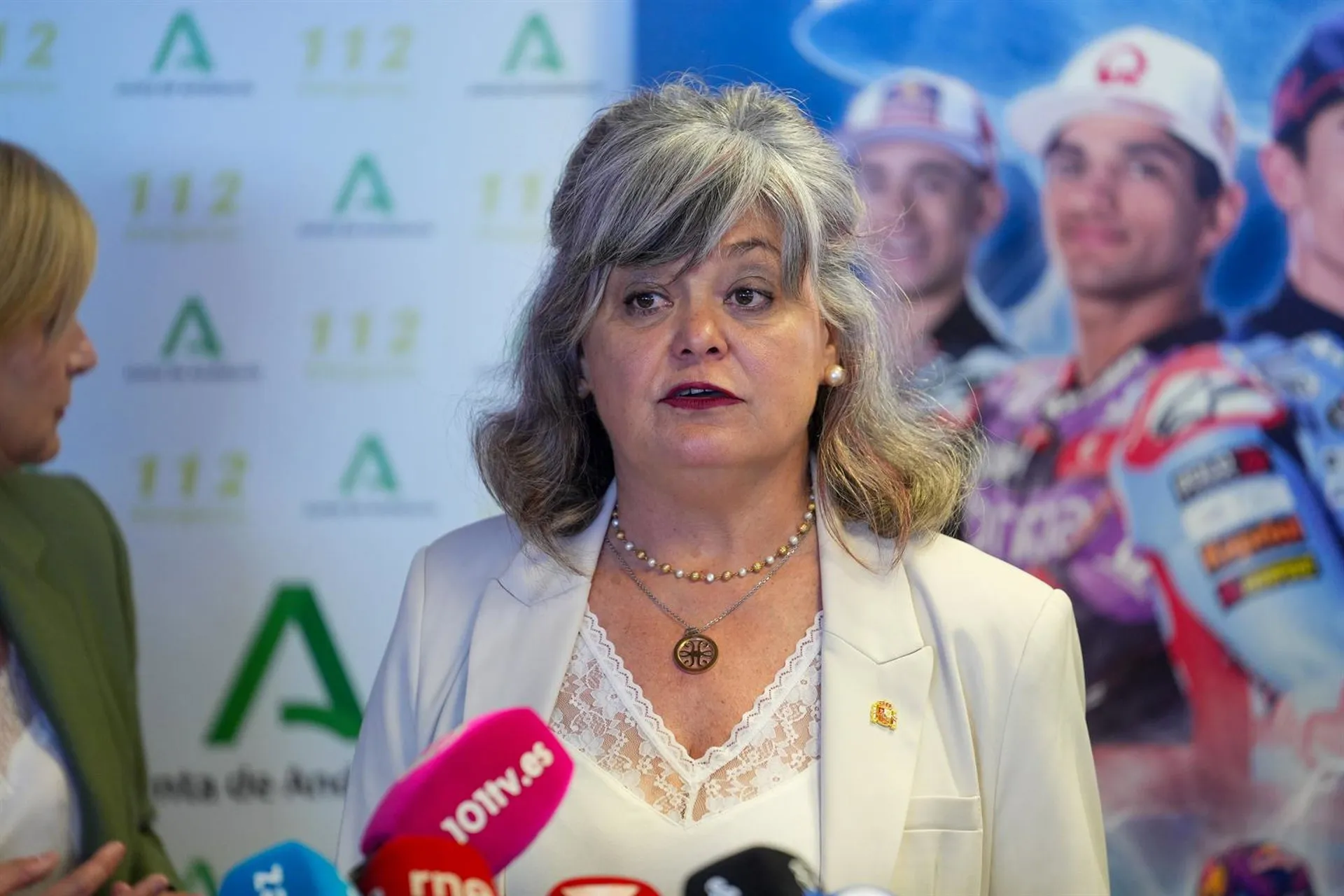 La subdelegada del gobierno, Blanca Flores, comparece en un acto público.