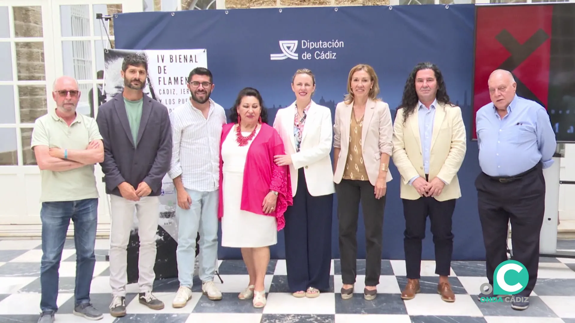 Protagonistas durante el acto de presentación de la cita en la Diputación de Cádiz