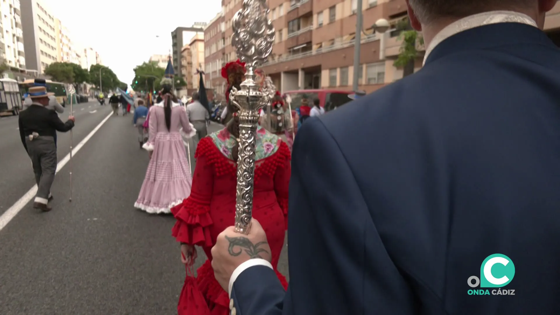 Momento de la partida por la Avenida principal de la capital gaditana la semana pasada