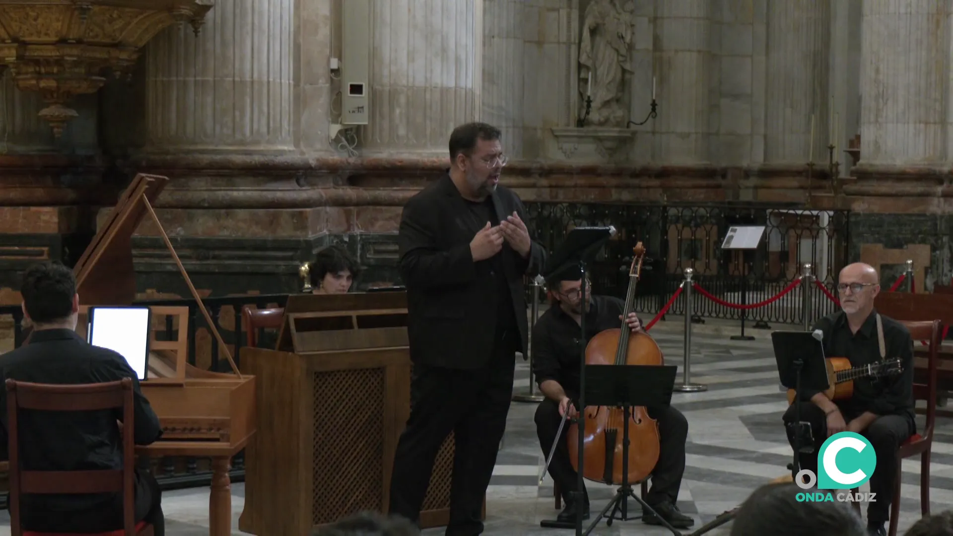 Un momento de la actuación en el templo catedralicio