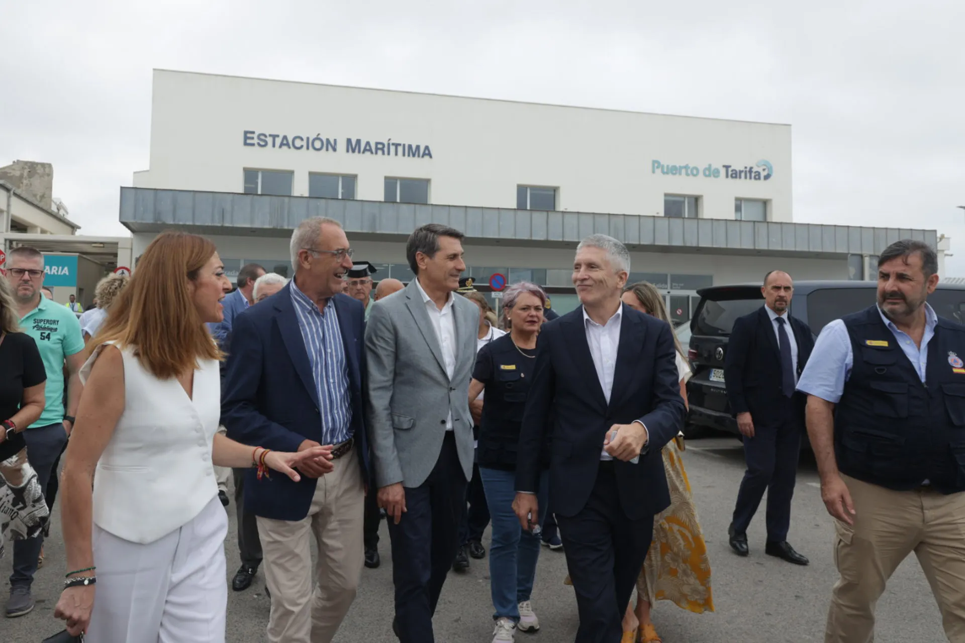  Autoridades durante un momento de la visita institucional en Tarifa