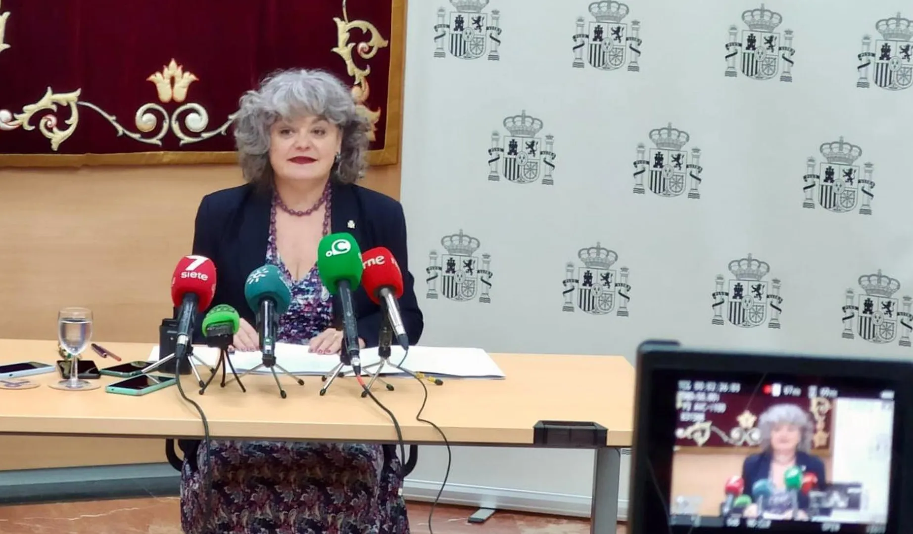  Blanca Flores en rueda de prensa en una imagen de archivo