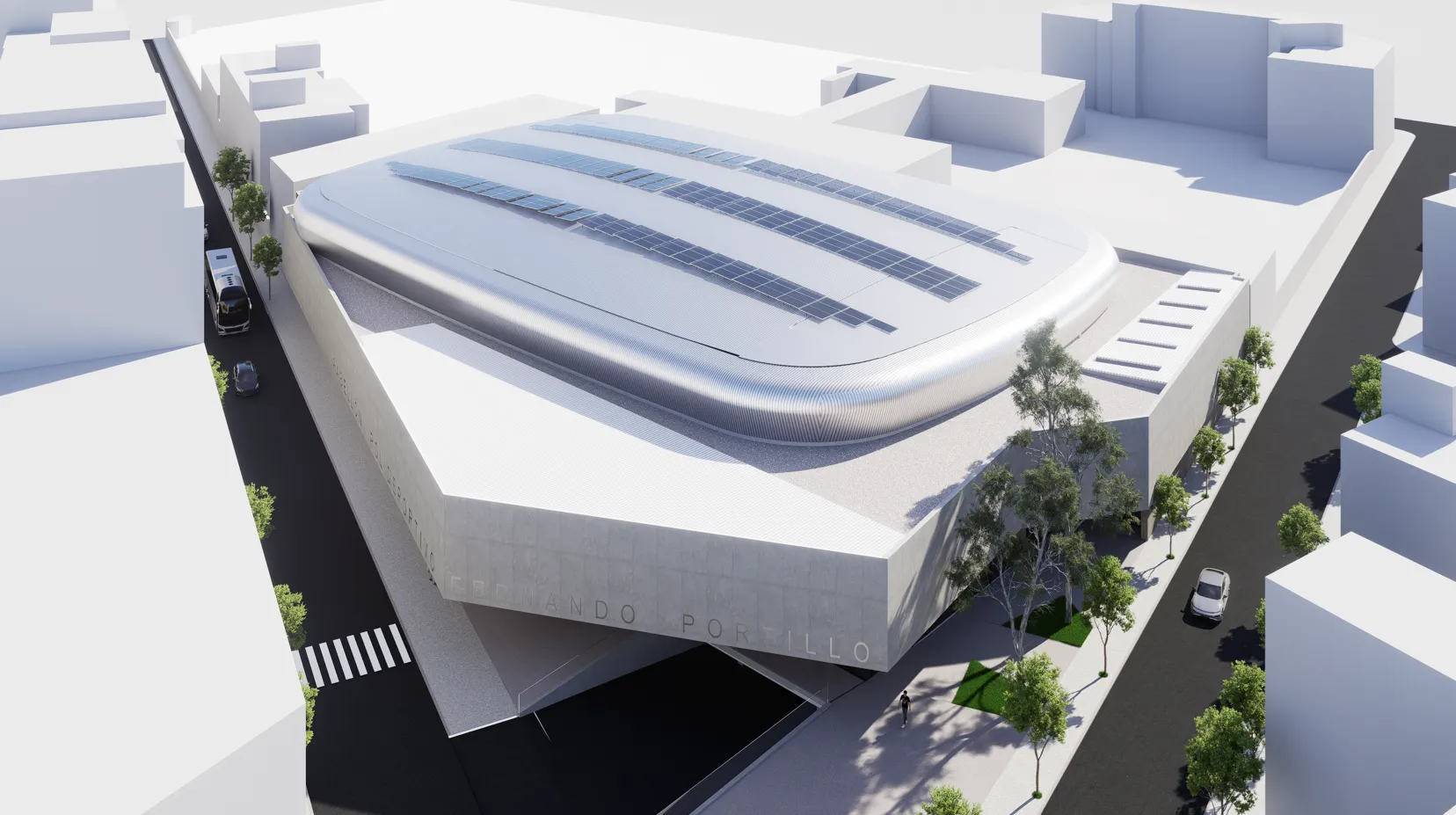 Recreación digital del exterior de la instalación