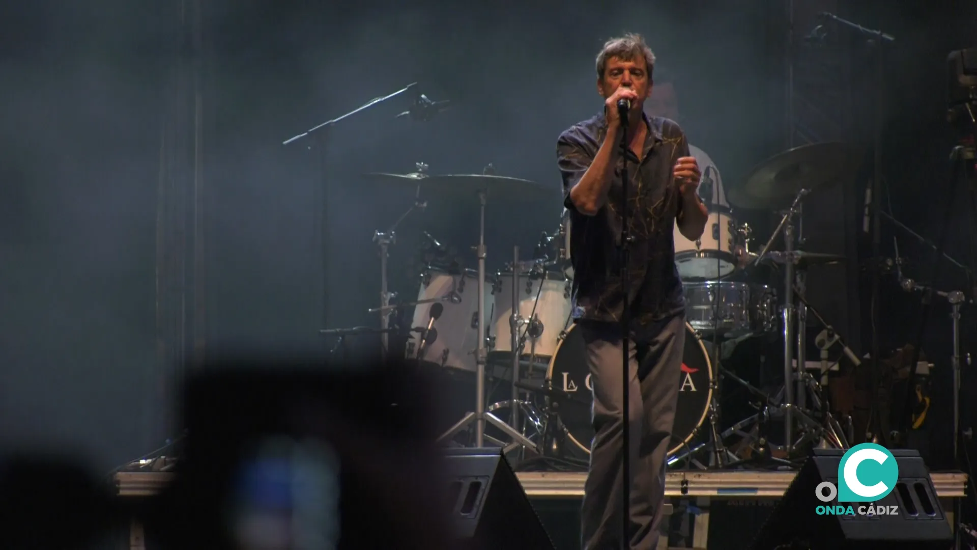 Javier Ojeda durante su actuación este viernes.