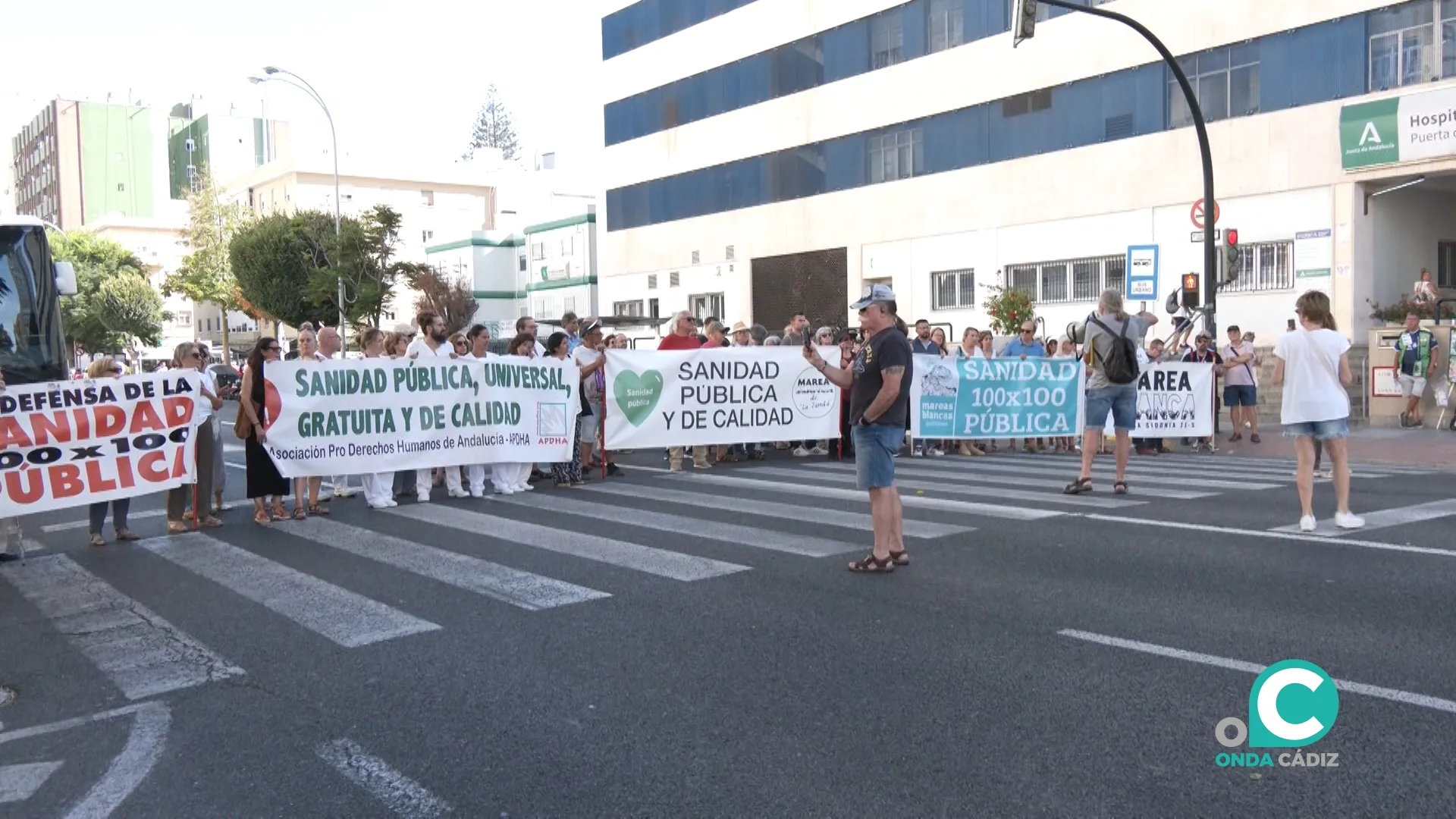 Protesta, este viernes, de Marea Blanca gaditana.