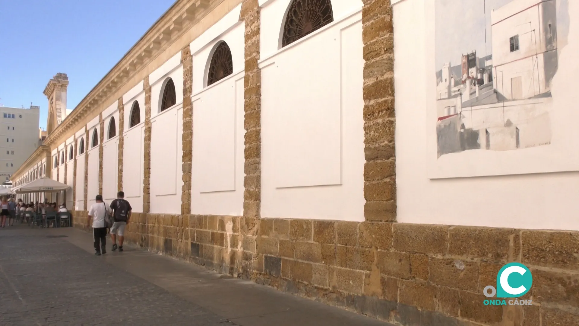 Fachada del Mercado Central de Cádiz. 