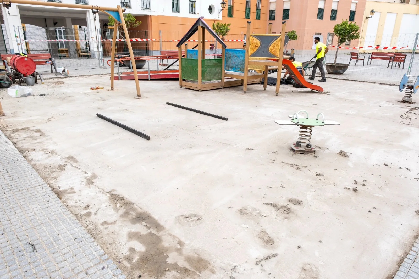 Uno de los parques infantiles de la ciudad.