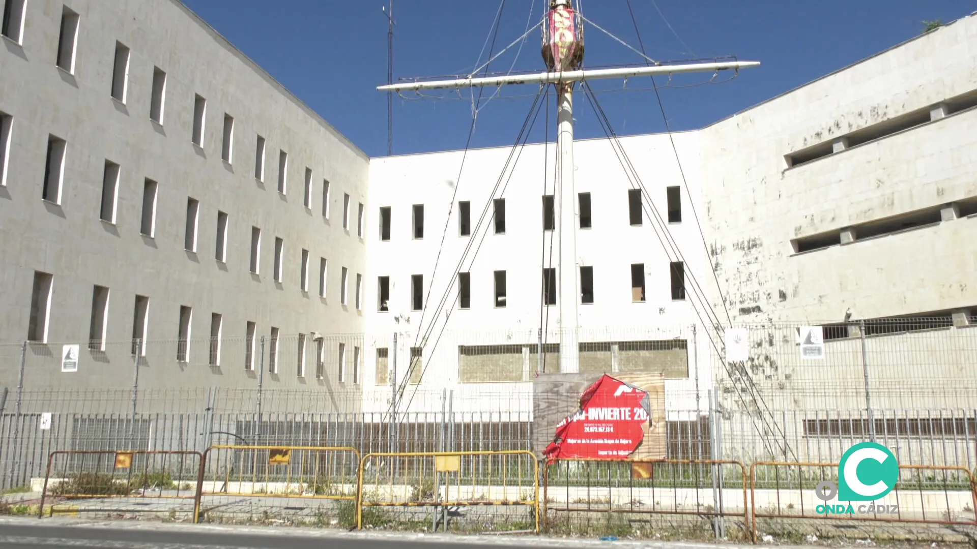 Estado actual del edificio en el casco histórico de la ciudad