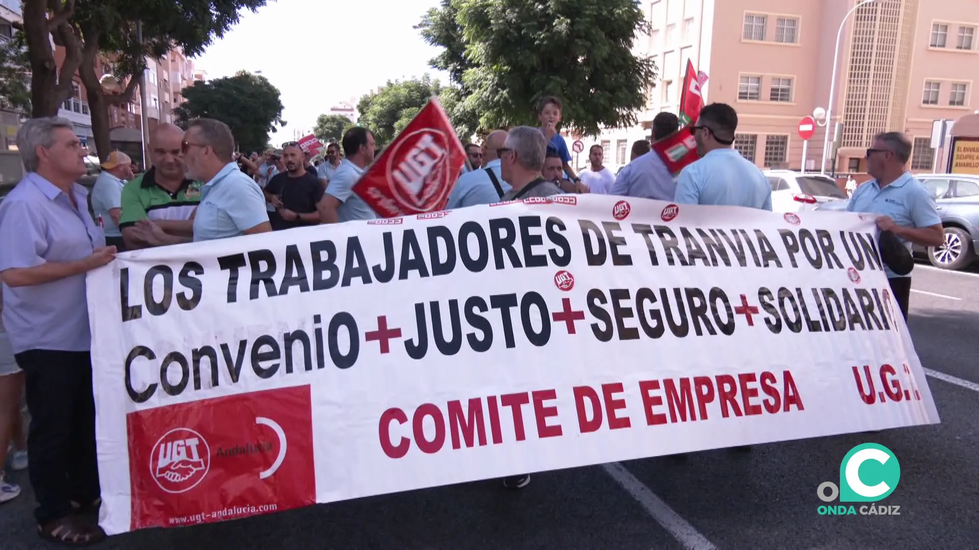 Cabecera de la marcha de este miércoles por la Avenida