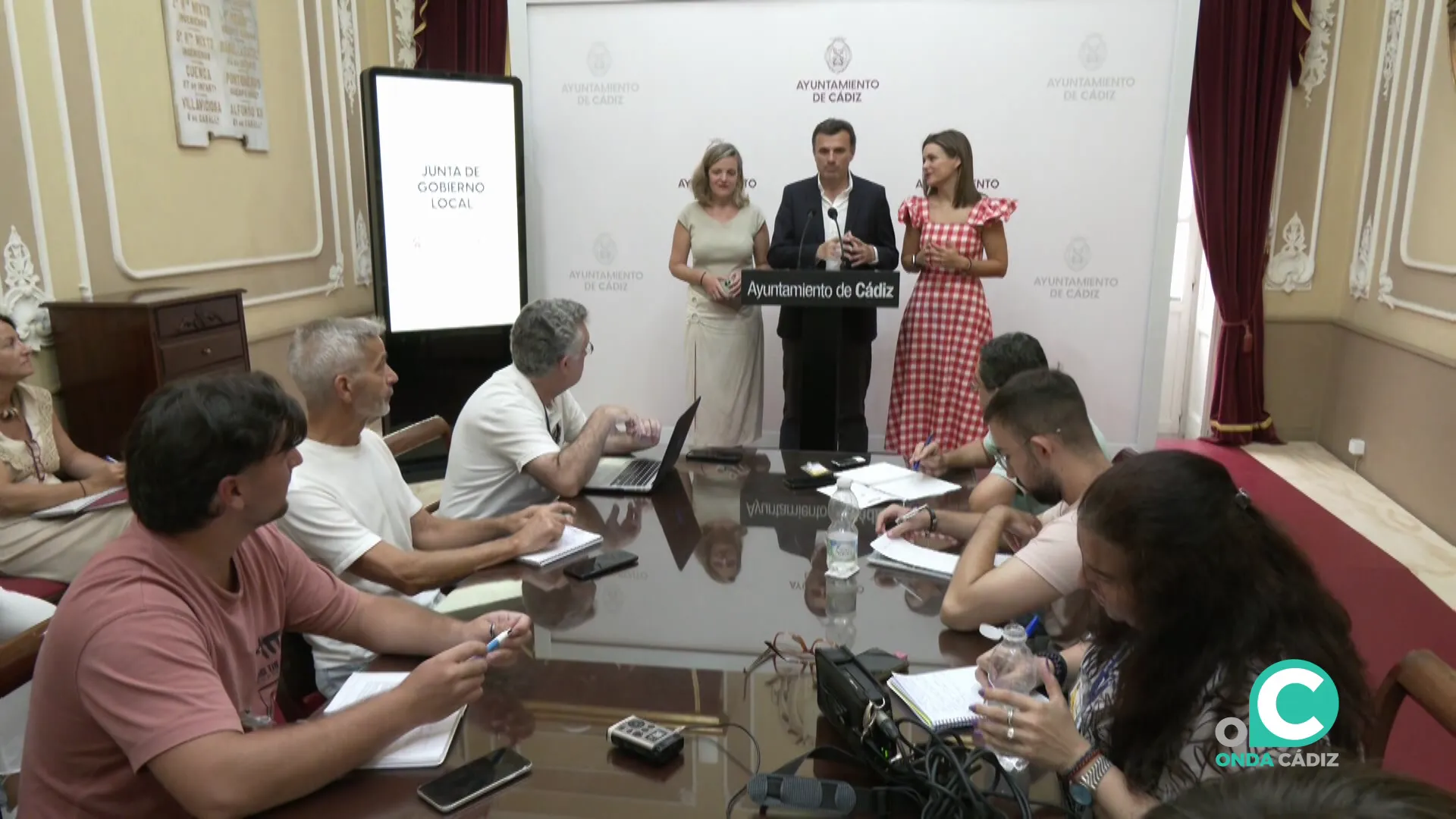 El regidor durante la rueda de prensa este viernes en la Junta de Gobierno Local