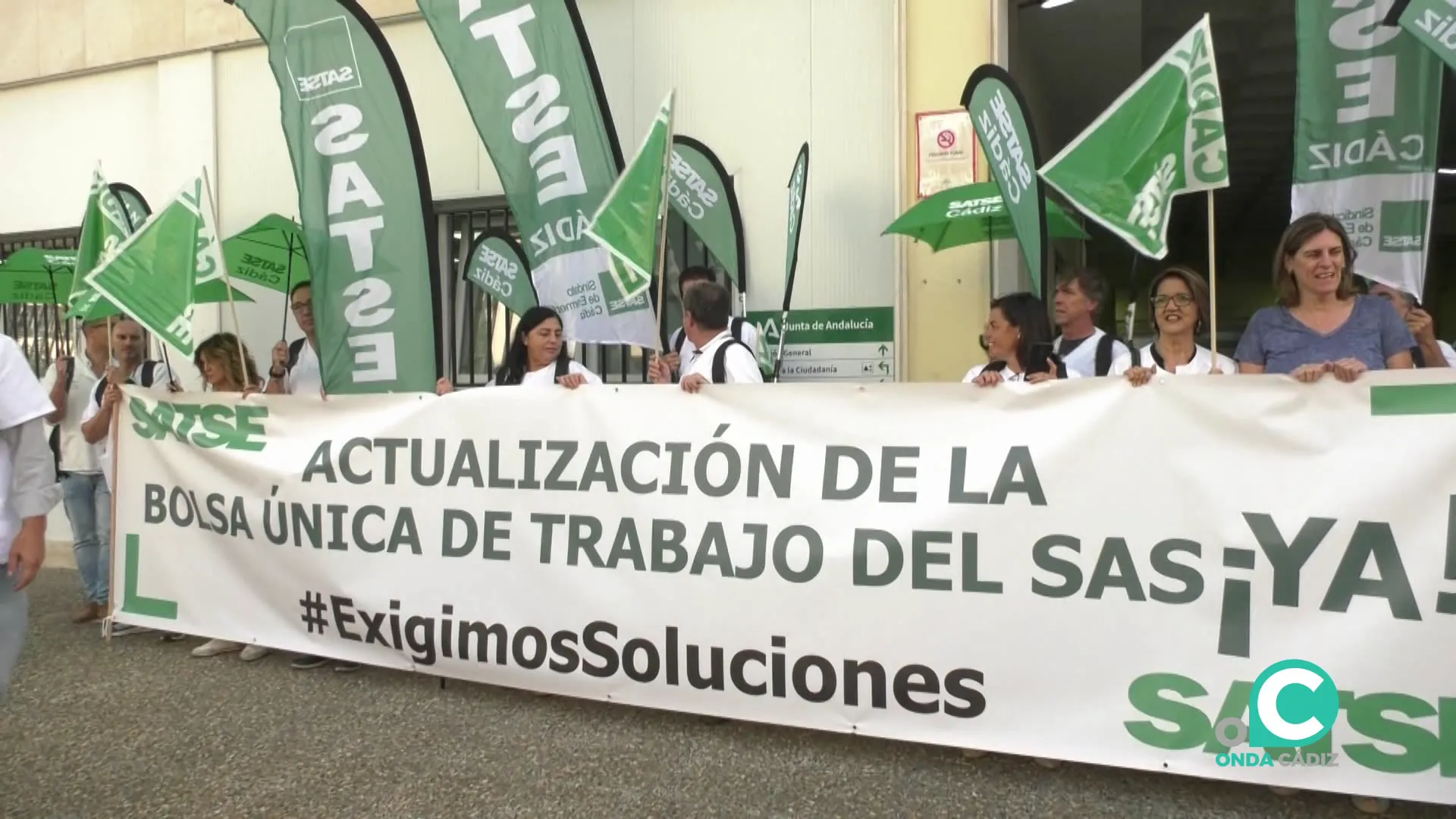 Protesta en el hospital Puerta del Mar en una imagen de archivo