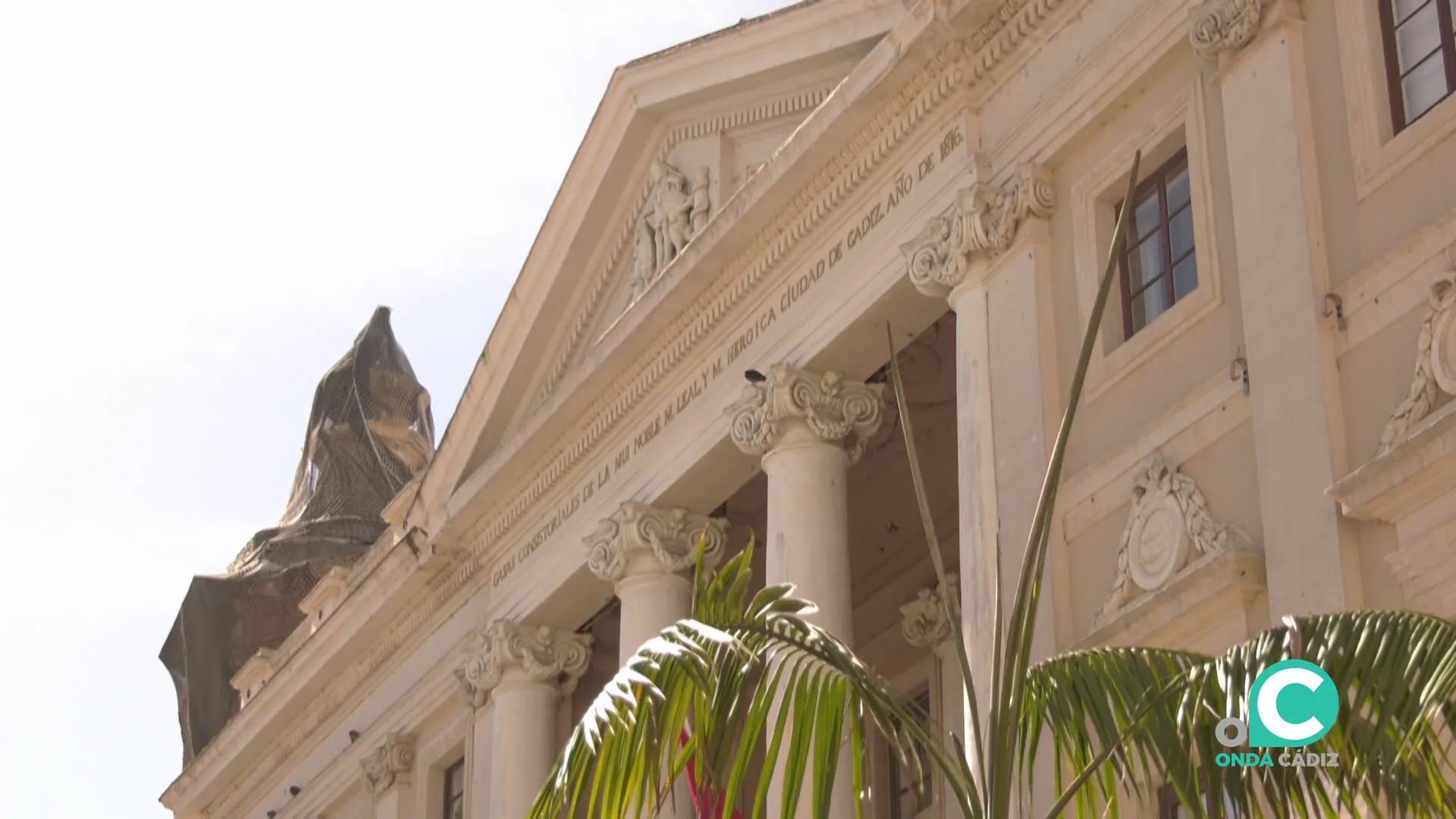 Fachada del Ayuntamiento de Cádiz