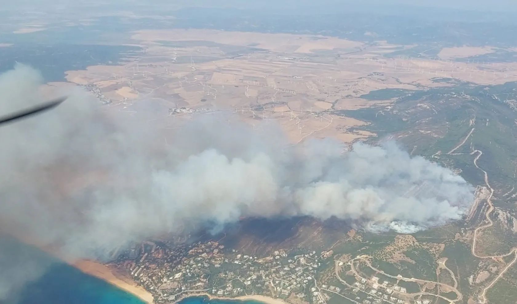 Vista aérea de la zona afectada