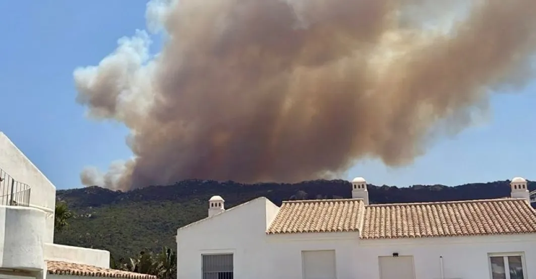 Imagen del siniestro en el paraje Sierra de la Plata