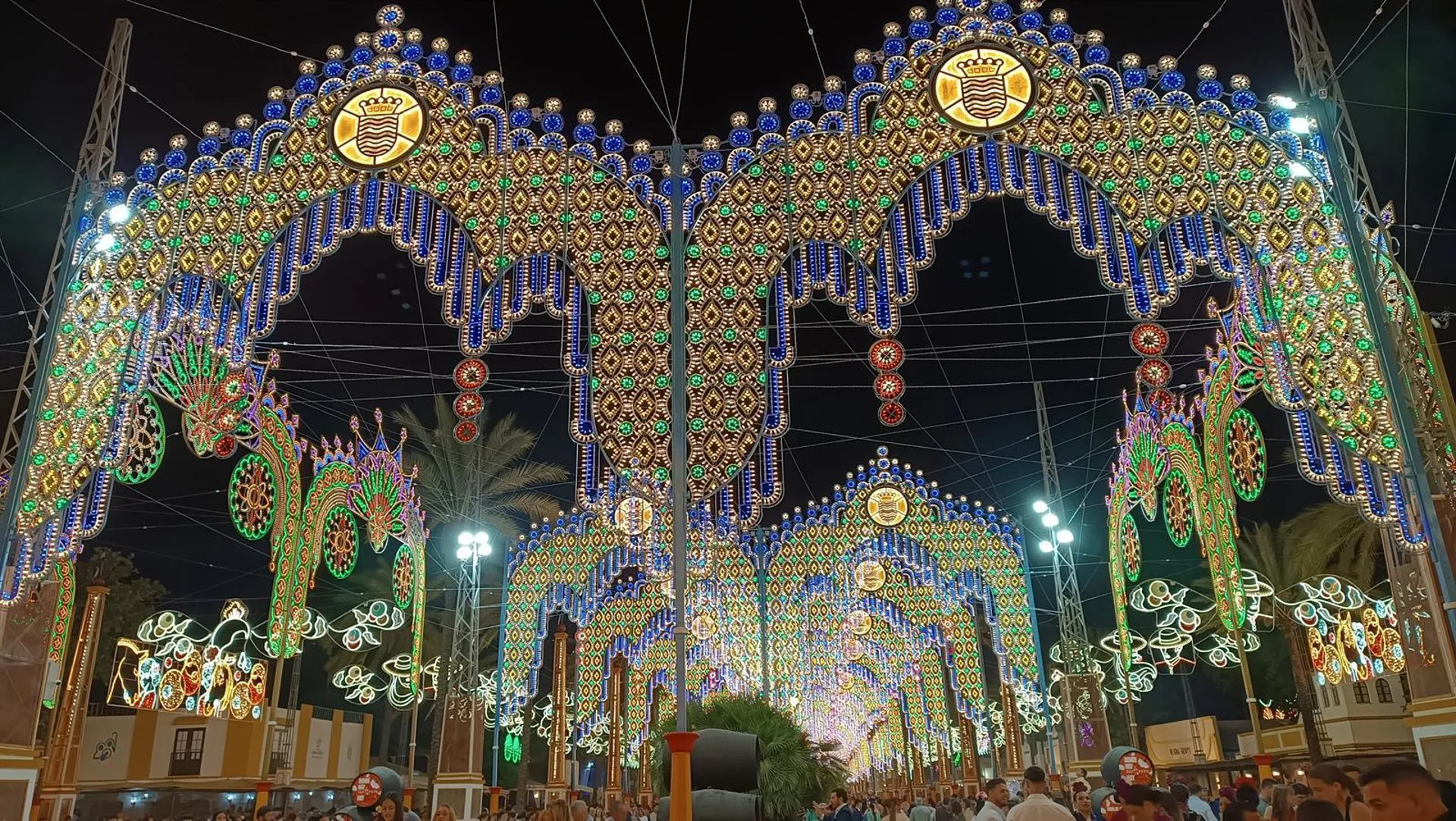 Portada del recinto ferial de la localidad gaditana lugar de los hechos