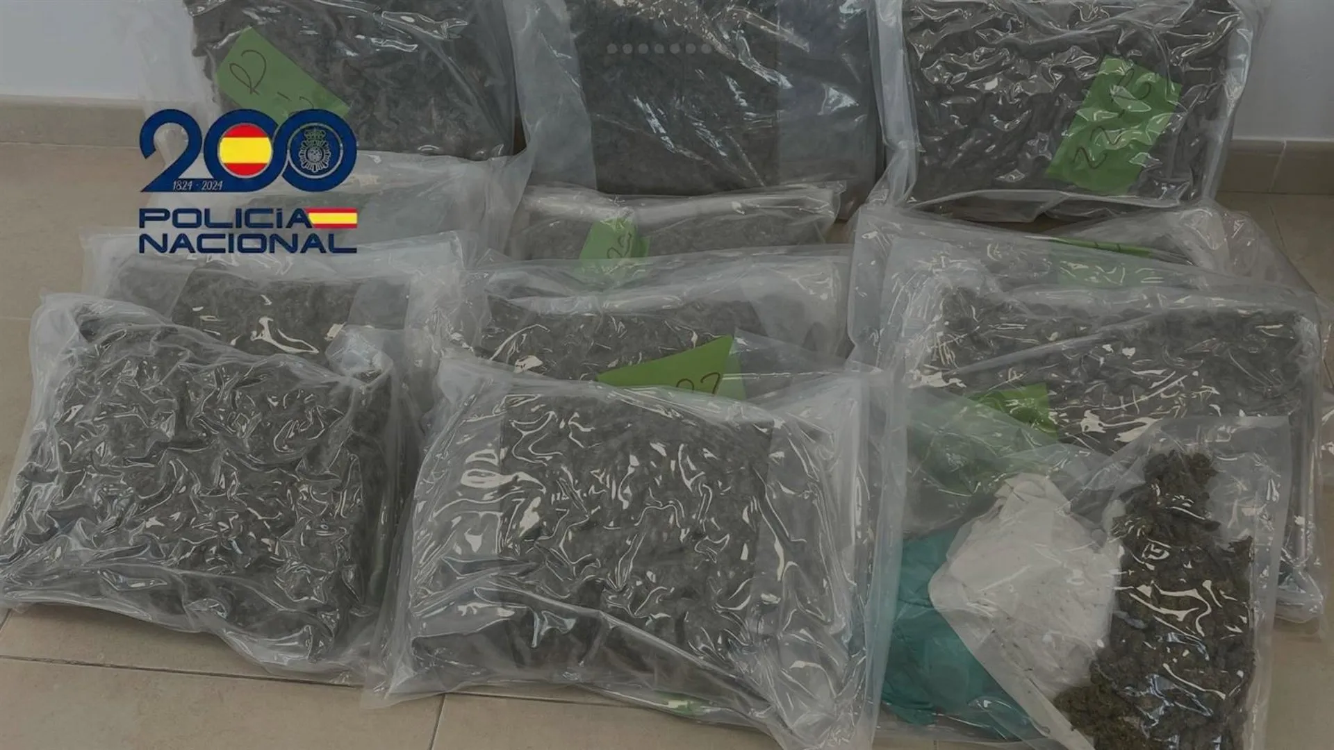 Género incautado en el vehículo