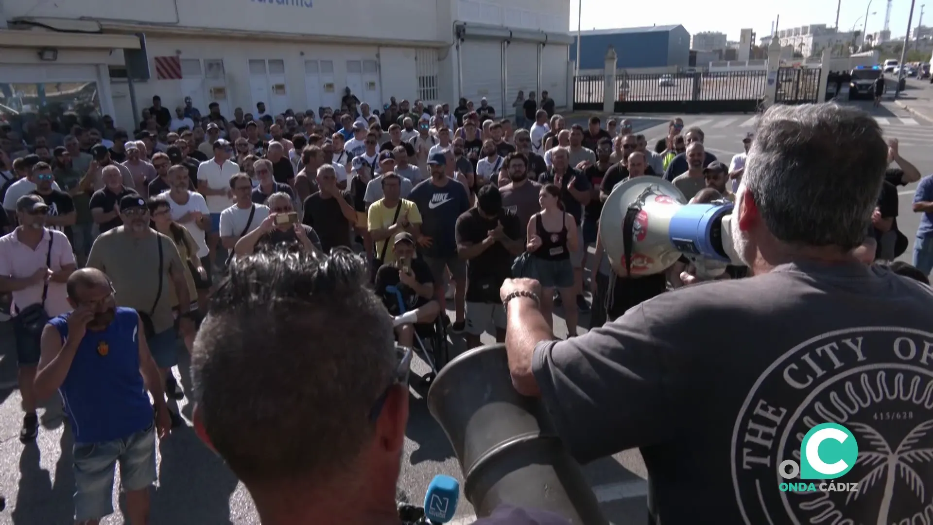 Asamblea de los trabajadores del metal durante la huelga el pasado mes de julio. 