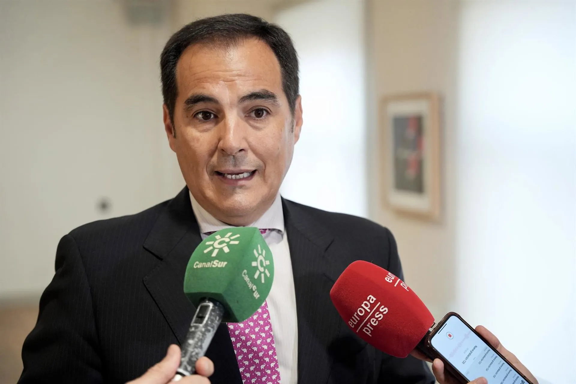 El consejero de Justicia durante una intervención a la prensa en una imagen de archivo