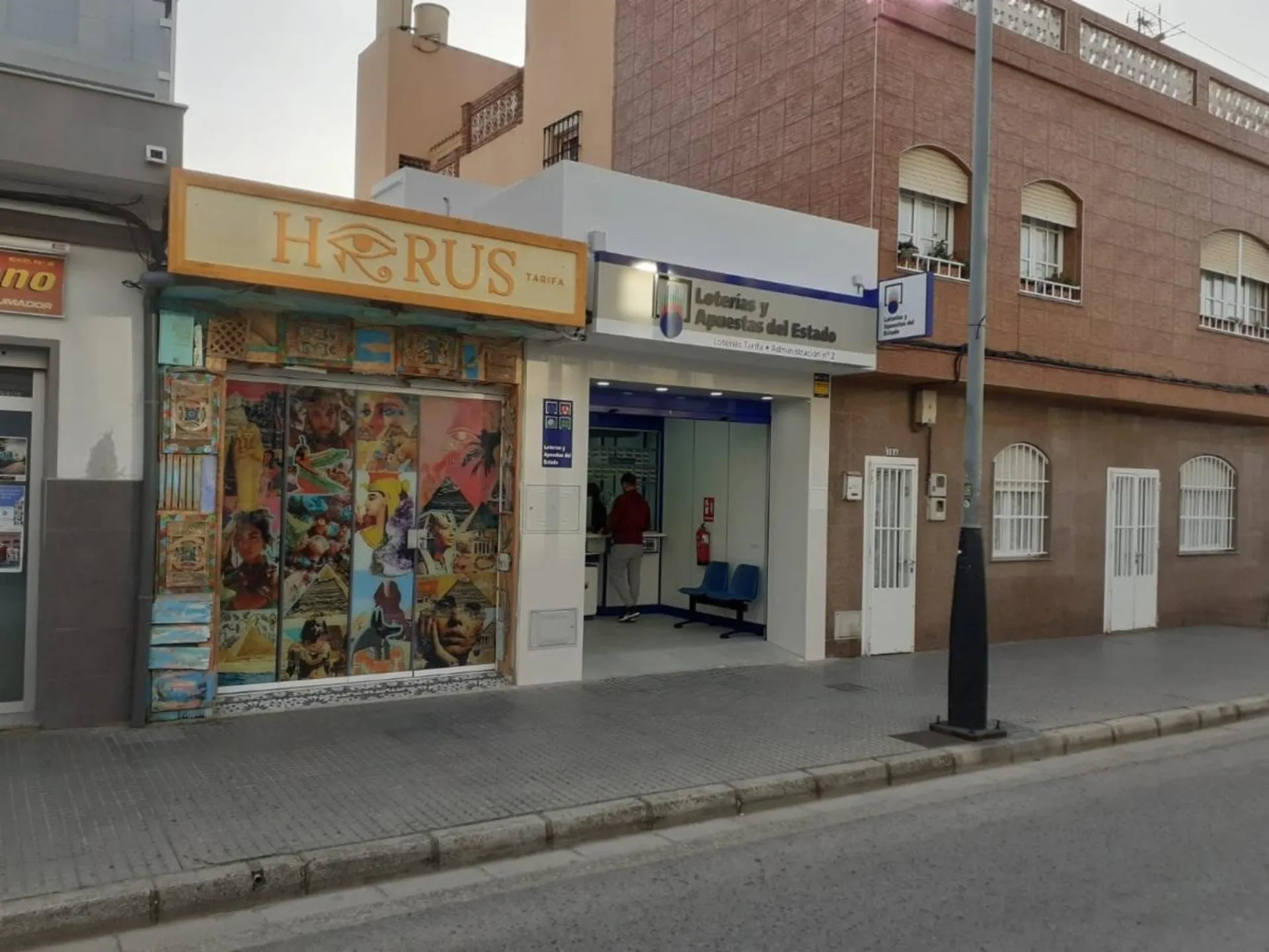 Vista de la administración de Lotería donde se ha sellado el boleto premiado