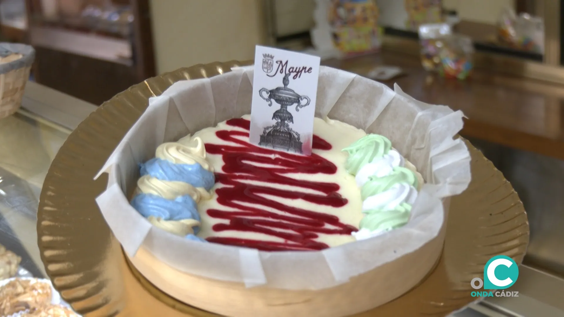 Tarta de queso artesanal de Maype elaborado con motivo del Trofeo Carranza.