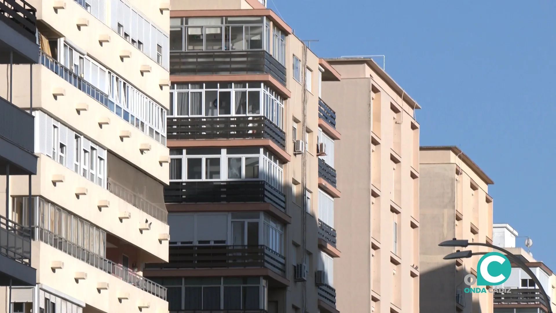 Bloque de pisos en la capital gaditana. 