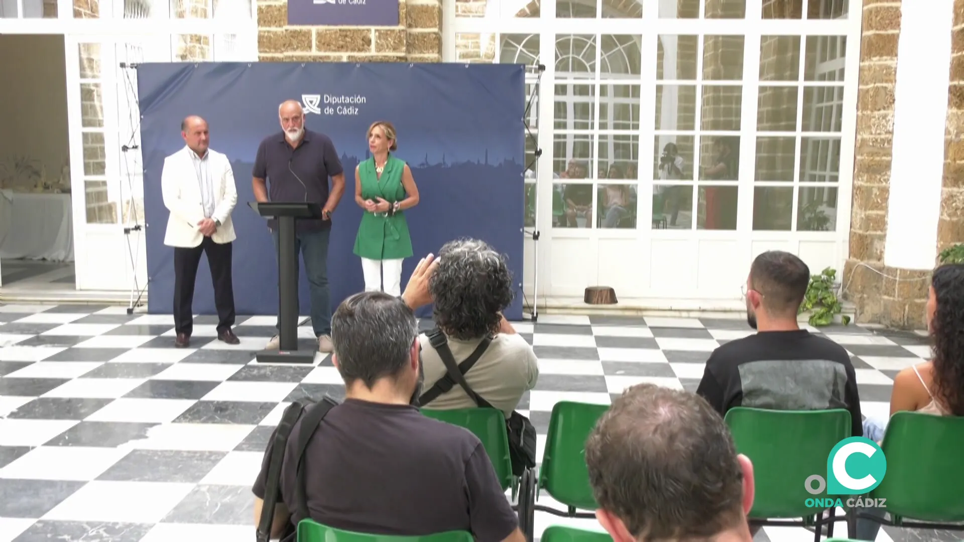 Un momento de la rueda de prensa de este viernes en el palacio provincial