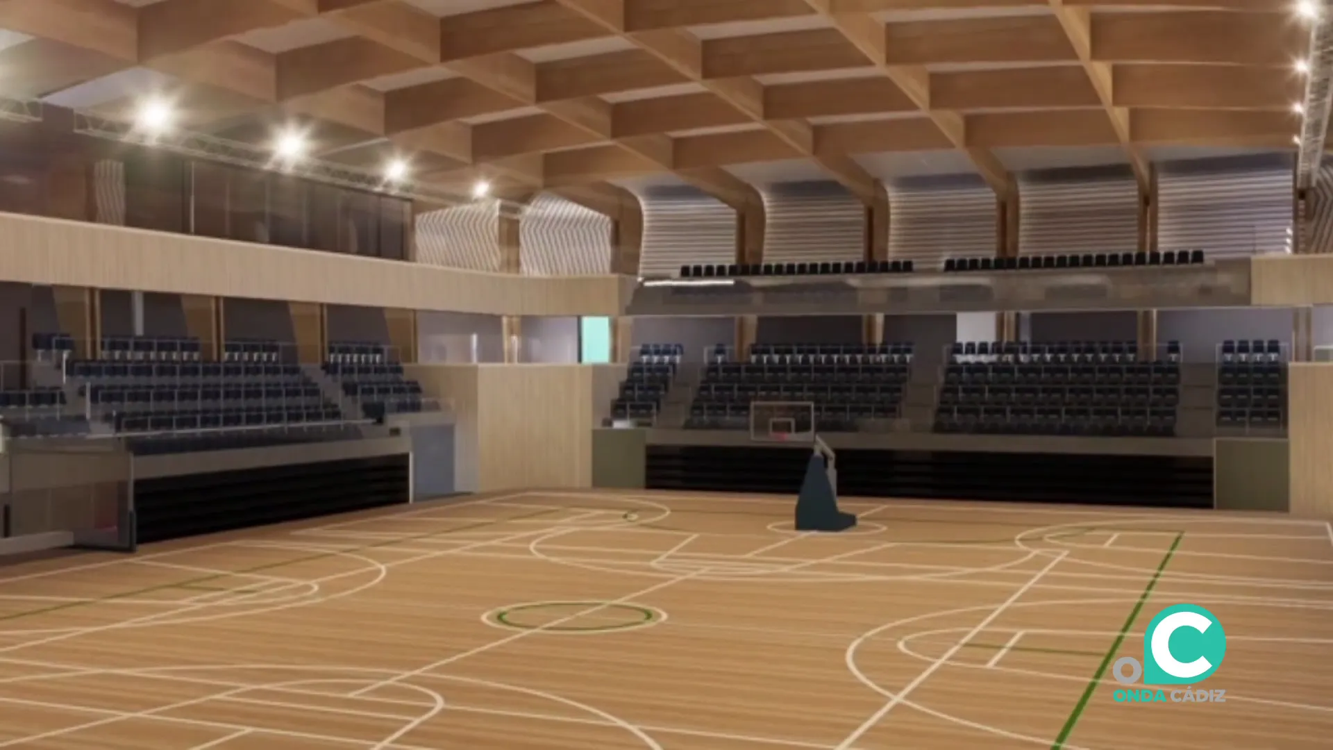 Imagen recreada digitalmente del interior de la futura instalación deportiva