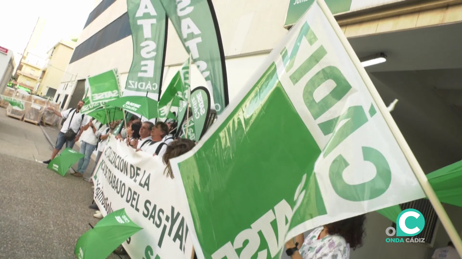 Protesta sindical en el Puerta del Mar en una imagen de archivo