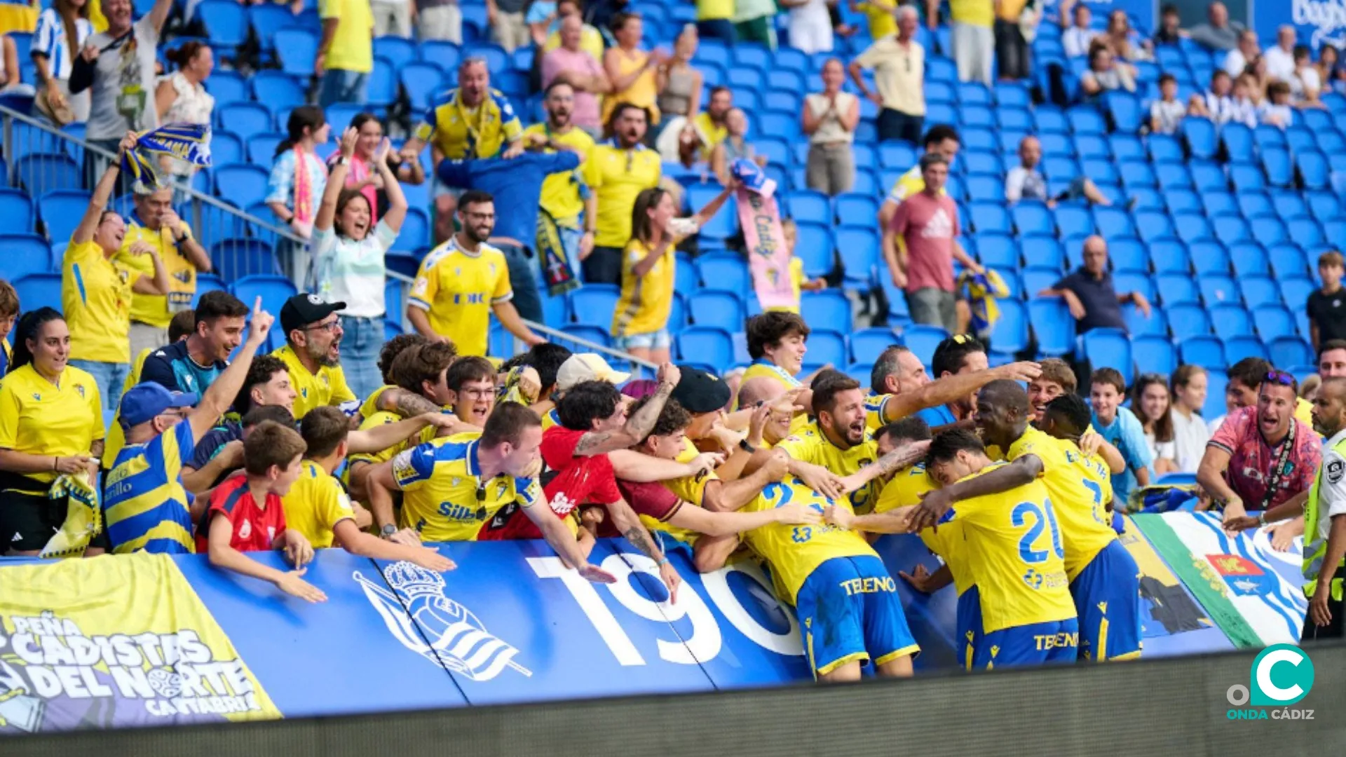 Tabatadze desató la locura con su doblete celebrado con los aficionados cadistas en Anoeta (Foto: La Liga)