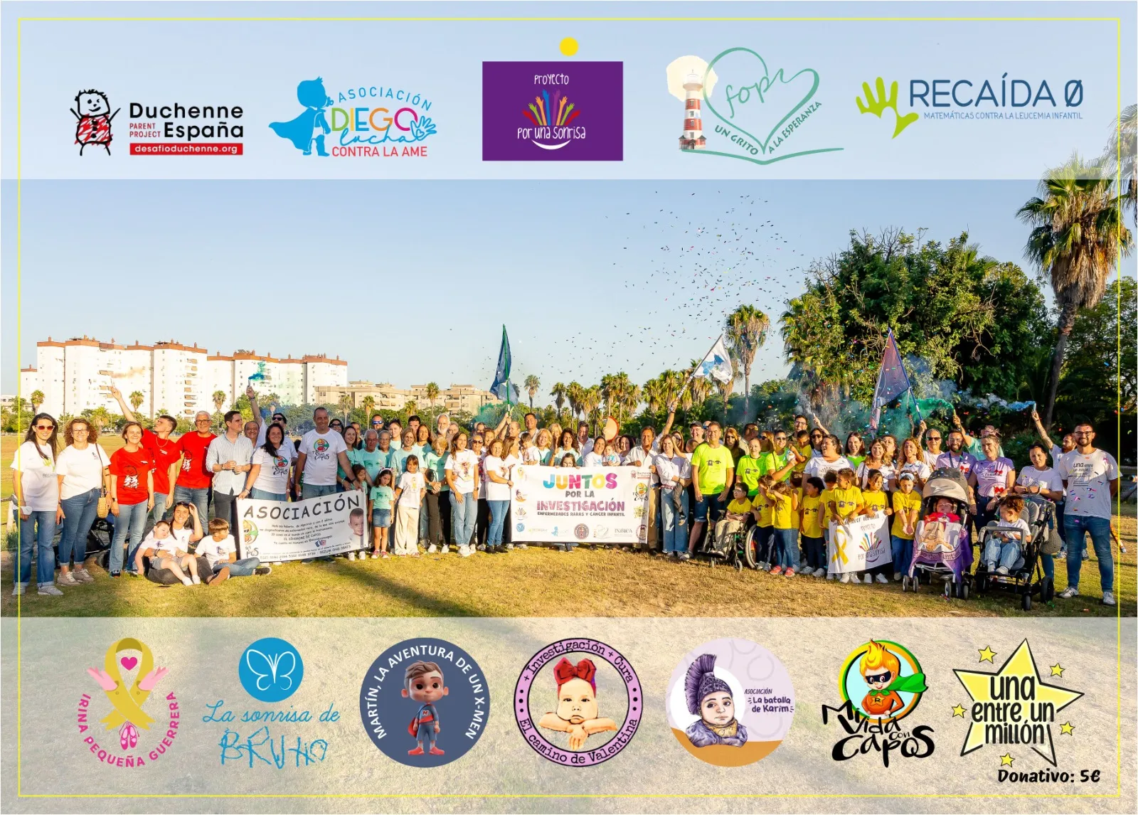 Foto de familia del calendario solidario.