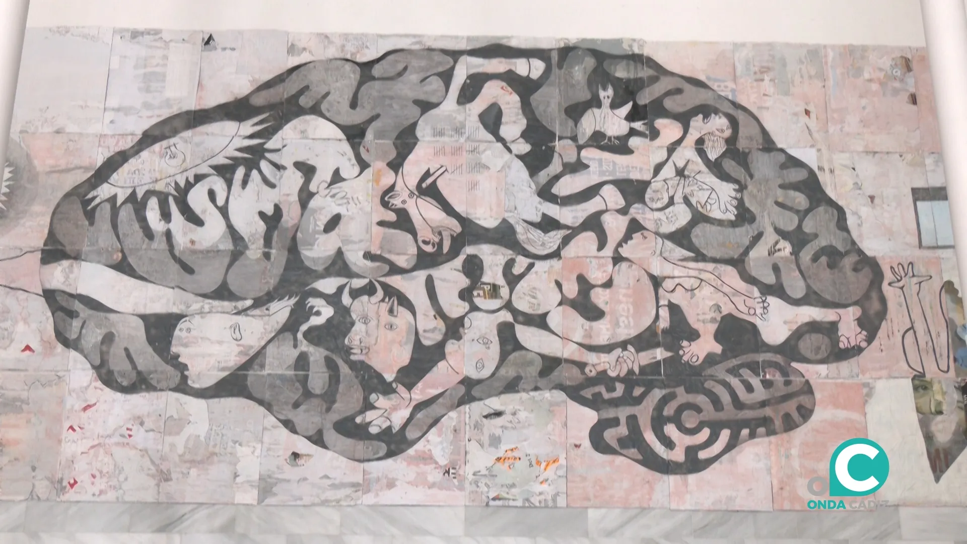 La obra ‘Memoria El Guernica por la Paz’ expuesta en el ECCO.