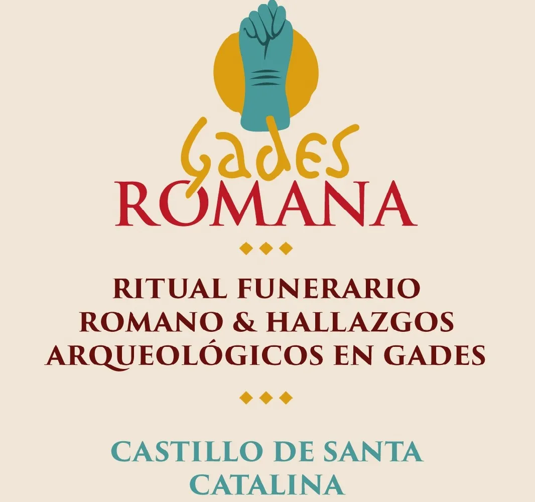 Cartel de la exposición "Ritual funerario romano y hallazgos arqueológicos en Gades".