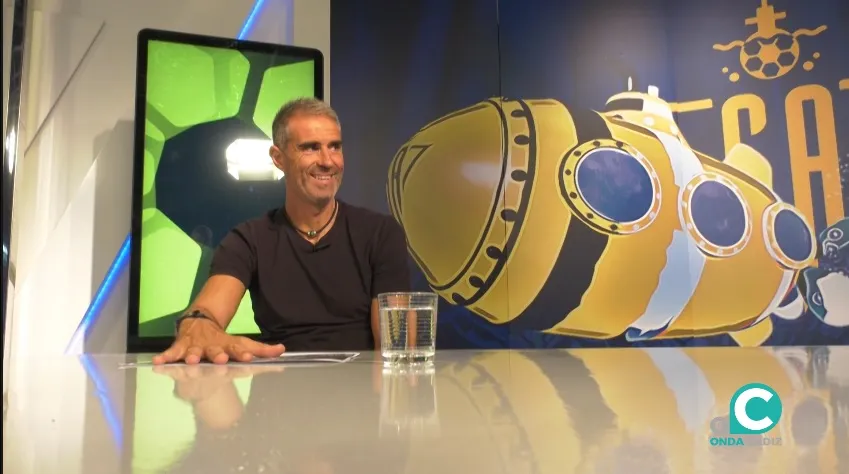 Gaizka Garitano en el plató de Onda Cádiz TV