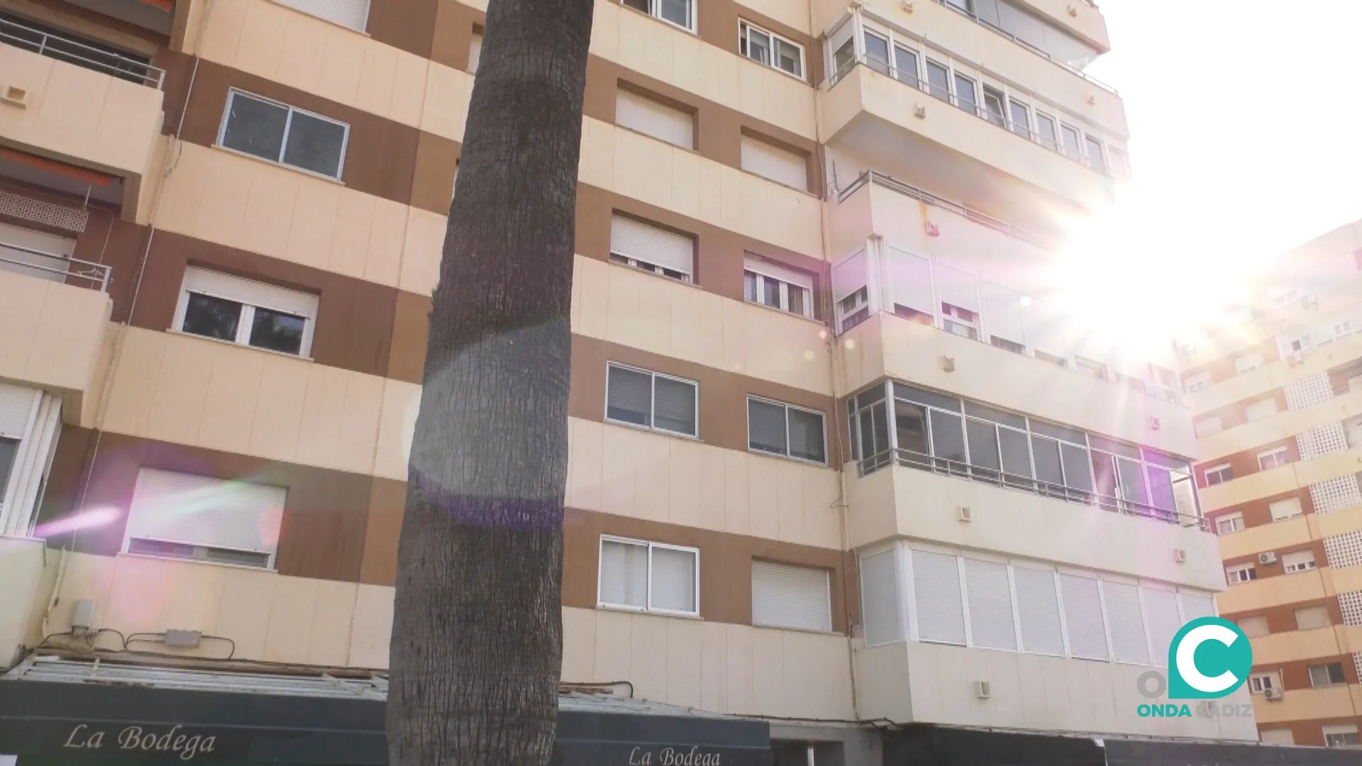 Bloque de viviendas en la capital gaditana. 