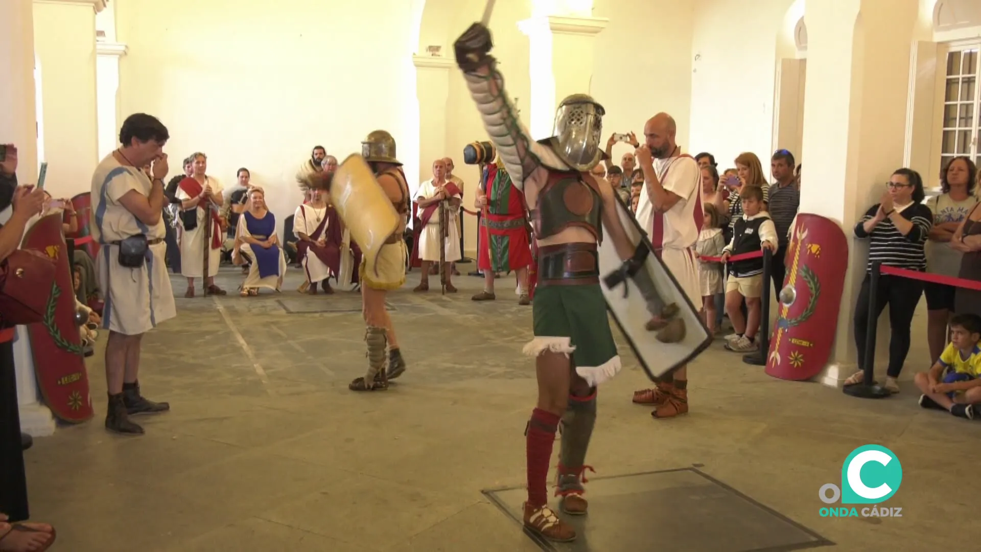 Recreación de batalla de gladiadores una de las más seguidas durante las jornadas