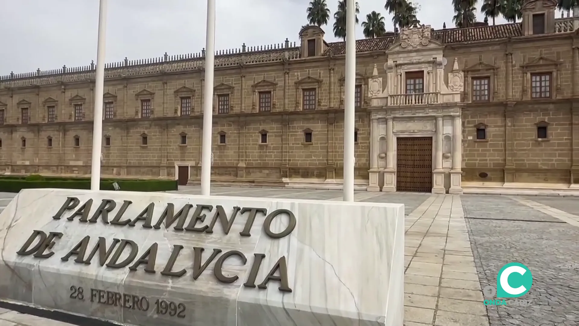 Imagen de la fachada del Parlamento de Andalucía