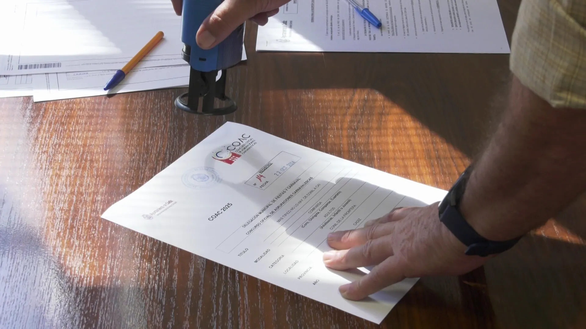 Registro de inscripción para el concurso de agrupaciones, en una imagen de archivo. 