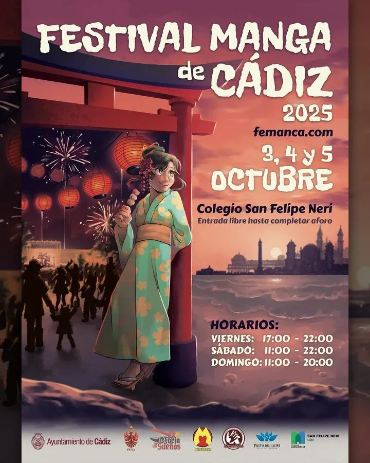 Cartel del Festival Manga de Cádiz 2025. 