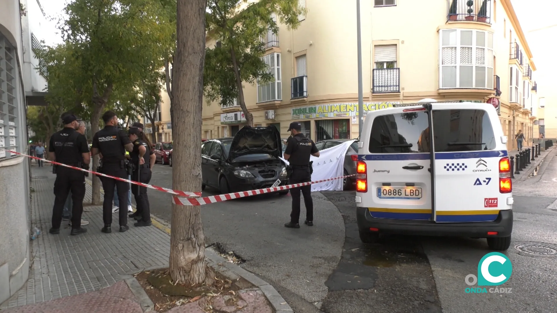 Imagen del accidente de tráfico producido esta mañana de jueves. 