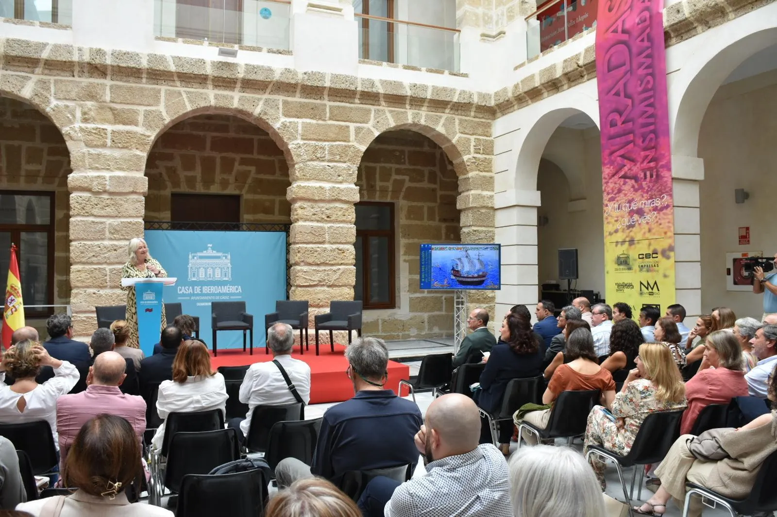 Un momento del arranque de la jornada durante este miércoles