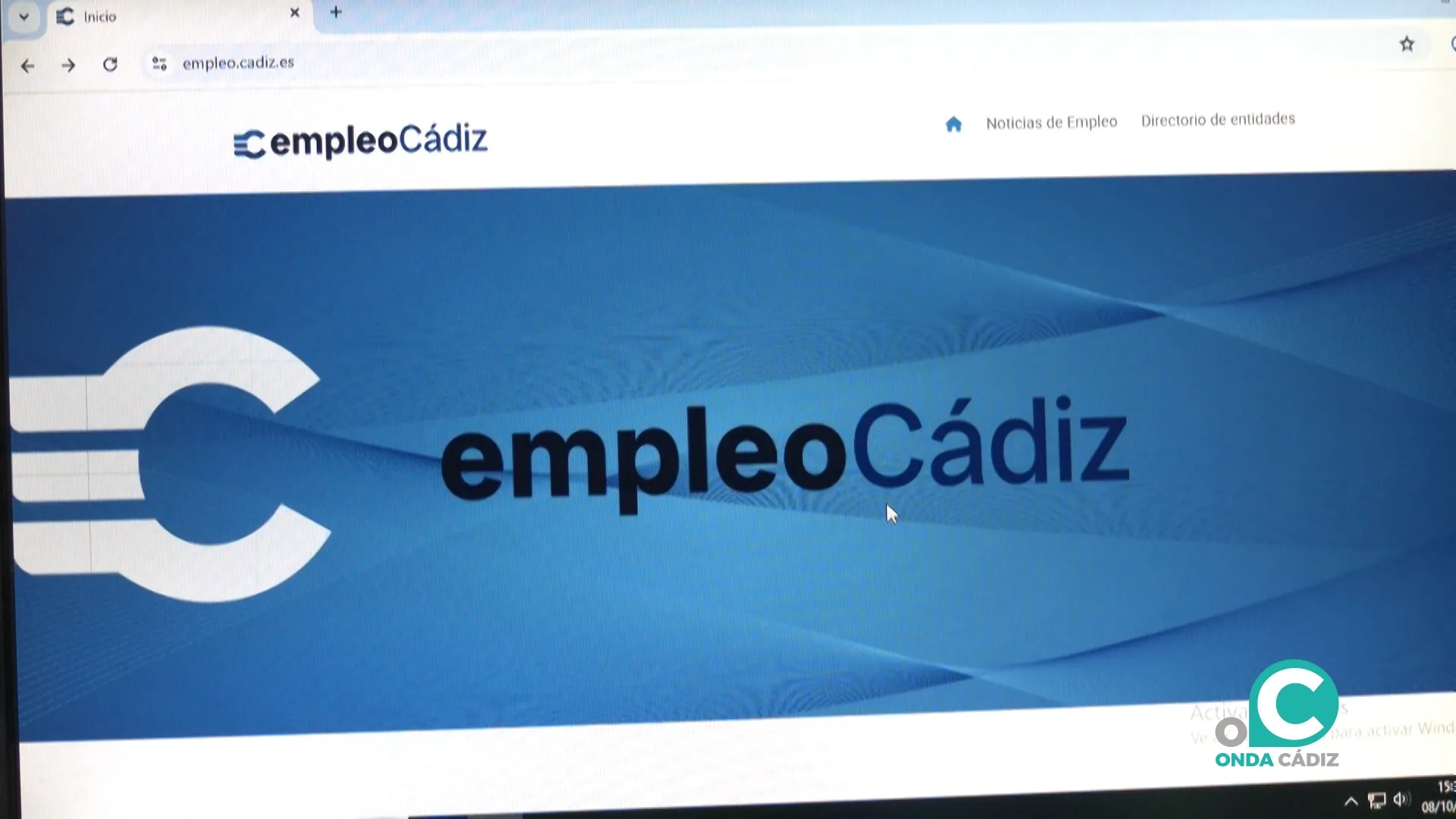Portada de la nueva web, empleo.cadiz.es.