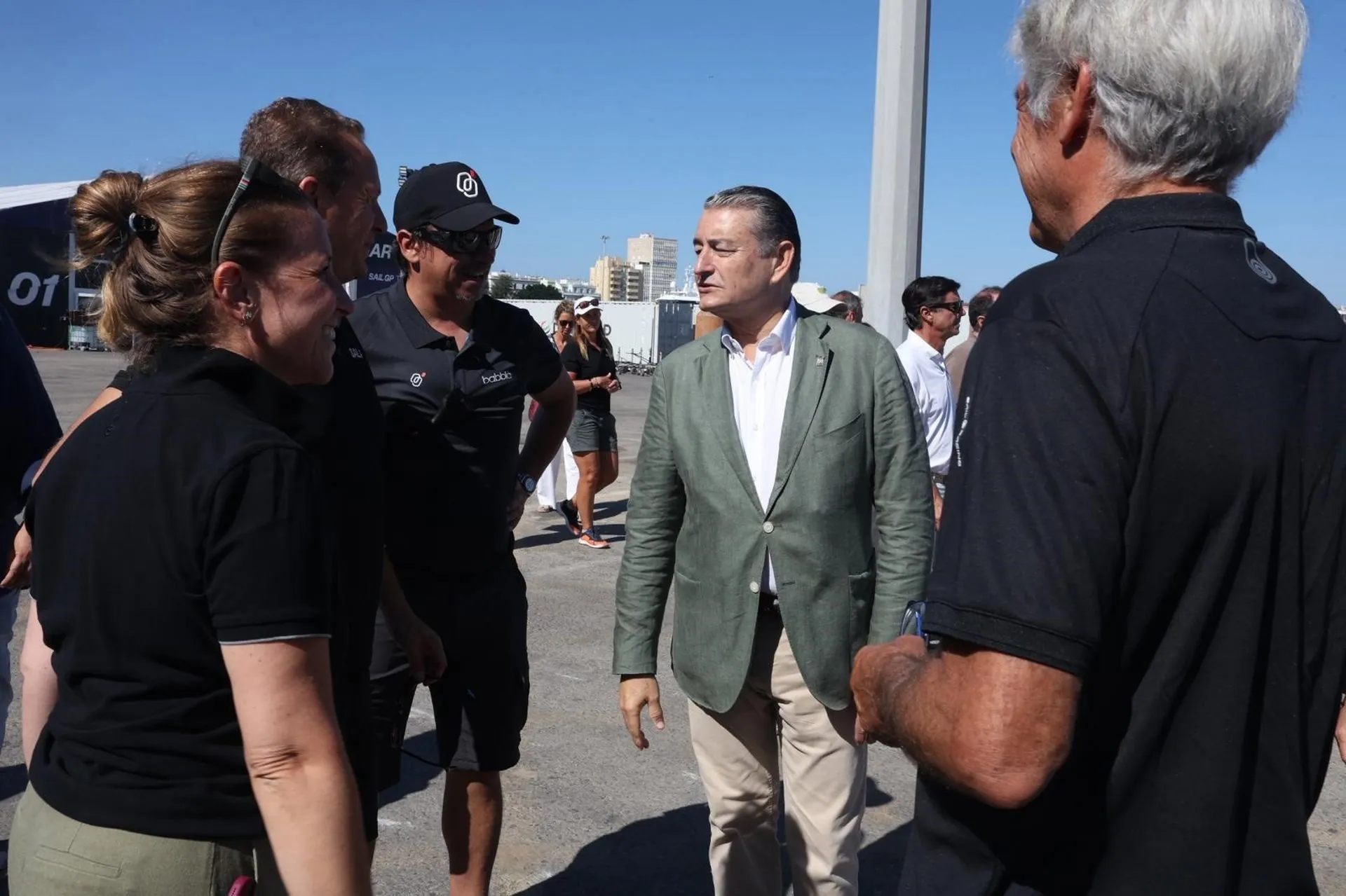 El consejero de la Presidencia, Interior, Diálogo Social y Simplificación Administrativa, Antonio Sanz, asiste al Gran Premio de España de la Sail GP de vela.